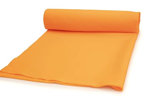 Telas de Panamá, opaco tela de mantel decorativa, 50 x 150 cm (Naranja brillante)