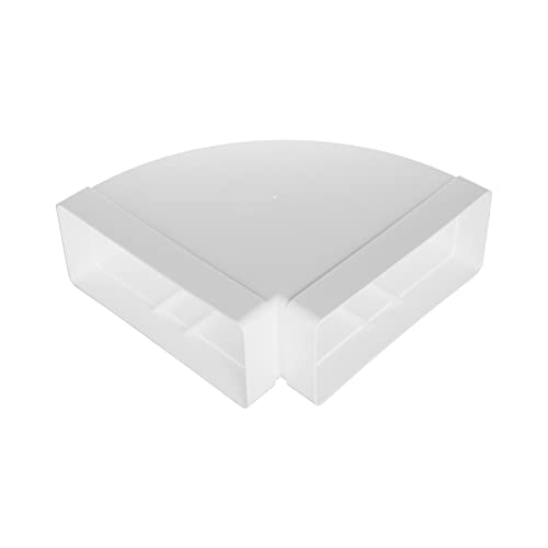 Vent Systems Coude de tuyau rectangulaire horizontal de 220 x 90 mm pour le raccordement des tuyaux. Angle : 90°. Système de ventilation, chauffage, refroidissement Cover