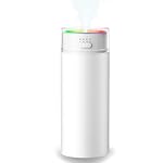 BOCTTCBO Portable Humidifier, 500ml Cool Mist Humidifiers for Home and Plants, Silent Air Humidifier for Baby with LED Night Light, 2 Mist Settings
