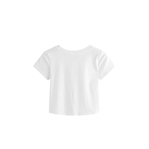 MakeMeChic-Womens-Summer-Crop-Top-Solid-Short-Sleeve-Twist-Front-Tee-T-Shirt MakeMeChic Women's Summer Crop Top Solid Short Sleeve Twist Front Tee T-Shirt A-White M