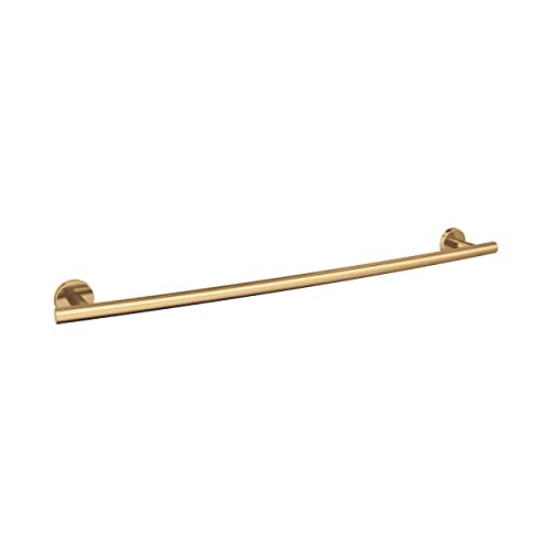 Image of Amerock Arrondi 24 inch Champagne Bronze Towel Bar | Decorative bathroom hardware in durable Stainless Steel construction; mounting hardware included for easy installation