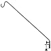 Juegoal 38 Inch Heavy Duty Deck Hook with 2 Inch Non Slip Horizontal Clamp for Hanging Bird Feeder, Plants, Suet Baskets, Lanterns, Wind Chimes