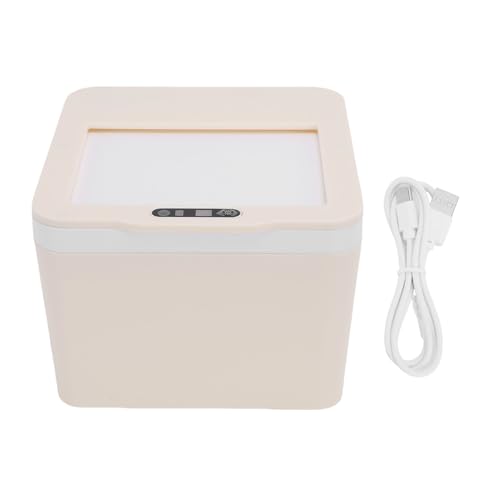 BSTCAR Cubo de basura inteligente de 4 litros, cubo de basura automático sin con tacto, caja de almacenamiento de escritorio, cubo de basura de plástico para dormitorio, oficina, salón
