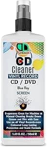 Vinyl LP Record Cleaner Solution | Antistatic Fluid Spray Bottle with Supersoft Microfibre Cleaning Cloth | Removes Dirt, Dust & Fingerprints (50ml Spray)