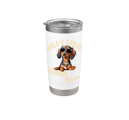 El perro salchicha más guay del mundo, mamá, divertido, Weiner Dog, Doxie Granddog Vaso térmico de acero inoxidable de doble pared