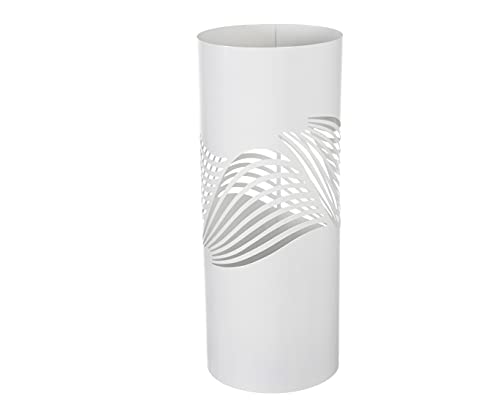 HERSIG - Paraguero Original | Paragueros de Diseño de Estilo Moderno para Paraguas Largos y Paraguas Plegables con Ondas de Color Blanco