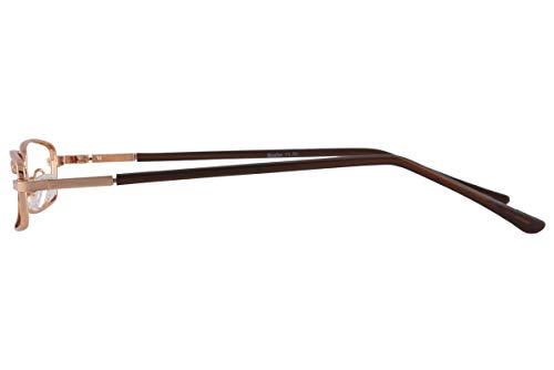 Image of Unisex Rectangular Metal Full Frame Power Reading Glasses
