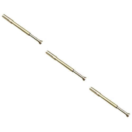 Anneome 3pcs Stick Kit Moxa Roller Stick Moxas Stick Chinese Tool Moxa Rod Pure Moxa Columns Facial Moxa Warm Roller Moxas Rod Moxa Pusher Brass Golden