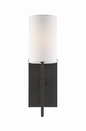 Image of Crystorama Veronica 5'' Black Forged Sconce