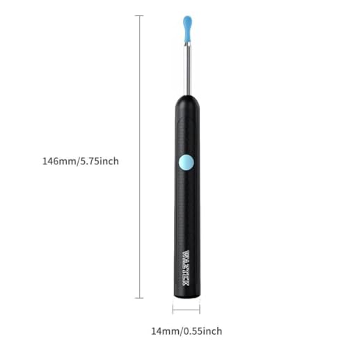 Image of EASYMART WiFi Ear Wax Removal Camera, HD Endoscope with 6 LED Lights, 146mm Length, iOS and Android Compatible, Black and Blue