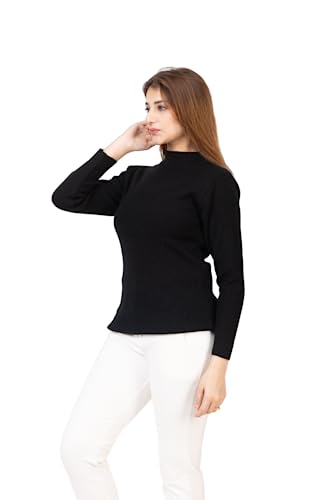 Image of TWENTY ME Winter Wear Casual Solid Acrylic Soft & Warm High Neck Skivvy for Women's