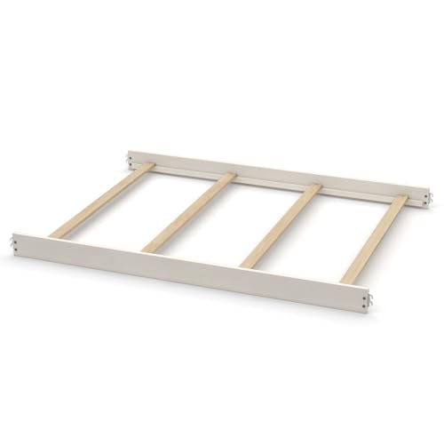 Image of Full-Size Conversion Kit Bed Rails for Oxford, Soho, Ozlo & Avalon Baby Convertible Cribs - Solid Wood - Toddler & Adult Rail for Full-Size Bed - Nursery & Baby Furniture (Vintage White, Hook-On Kit)