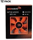 Set of 12 - AAAwave 120mm Double Ball Bearing Silent Cooling Fan Compatible with CPU Coolers, Water-Cooling Radiators, and PC Cases