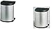 Produktbild Quellmalz Küchentechnik Einbau Abfallsammler-Kücheneimer -automatisch Absenken des Deckels- Inhalt:15 Liter rund - Silber matt Optik- schwenkbar für Schranktüren ab 40 cm Schrankbreite Unterschränke Mülleimer Küche WESCO