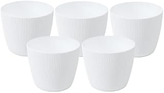 5 of Flowerpot Herb Plant Flower pot Magnolia Jumper | Ø 13,5 cm | Windowsill Holder Balcony Garden Container | Organizer box decor | Mix! Match! Play! (White)