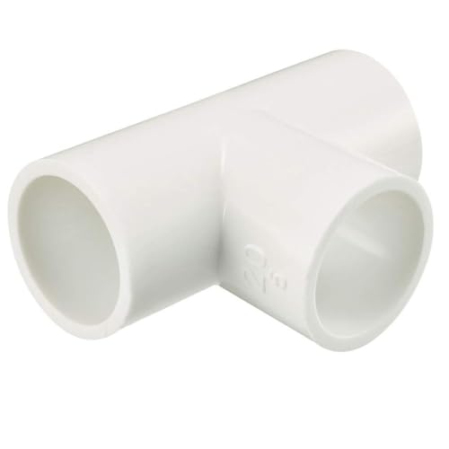TOP-VIGOR 10Pcs 20mm Slip Tee PVC Pipe Fitting, T-Shaped 3 Way Coupling Connector Joints Adapter for Garden Water Pipe Connection, White