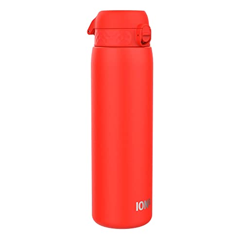 Ion8 Vacuum Insulated Stainless Steel 1 Litre Water Bottle, 920ml, Leak Proof, One-Finger Open, Secure Lock, Carry Handle