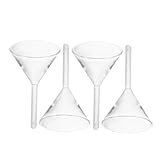 Cabilock 4stücke Labor-glasfiltertrichter Kristallklarer Glastrichter Tragbarer Öltrichter Für Filtration Chemieexperimente Für Schüler Labor-glasfülltrichter Für Flüssigkeitsumschlag
