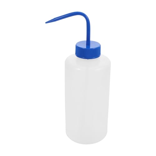 EXAOMBLE 1000ml Wide Mouth Wash Bottle with Blue Cap, Leakproof Squeeze Bottle for Tattoo Wash, Laboratory Liquid Dispensing, Eyelash Extension Cleaning, Industrial Use