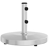 vidaXL Sonnenschirmständer, Schirmständer mit Standfuß Spannknopf, Sonnenschirmbasis für Ø32/38/48 mm Mast, Sonnenschirmfuß, 25 kg Rund