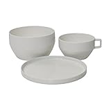 Mikasa Dine3 3-Piece Porcelain Place Setting, White, Service for 1