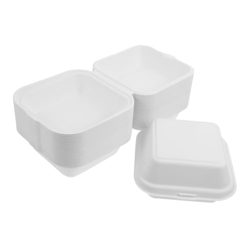 DECOMELODY 50 Pcs Caja De Almuerzo Estaño Recipiente De Avena Durante La Noche Recipientes Para Llevar Con Tapa Nevera Organizador Contenedores Para Llevar Dispensador Condimento Pulpa