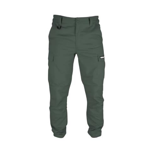Dedra Pantalon Cargo Ripstop + Spandex BH32ASP-LD, Taille LD/54, grammage 220 g/m², Genoux renforcés, Nombreuses Poches, également avec Fermeture, Bande élastique à la Taille