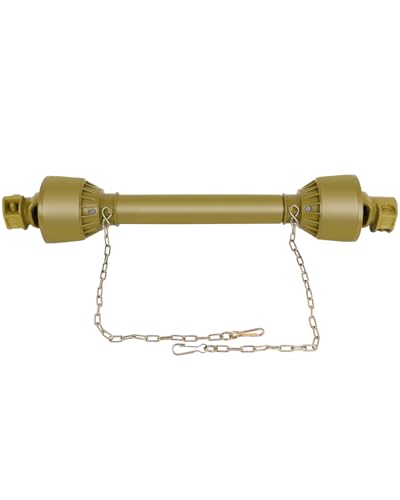 SCITOO Yellow 27.5-40.55 PTO Shaft 1-3/8 PTO Drive Shaft 6 Splines Both Ends PTO Driveline Shaft Series 1 PTO Shaft without Slip Clutch Fit For Bush Hog Finish Mower Tractor