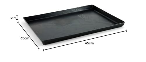 Pentole Agnelli Pasticceria e Pizza Teglia Rettangolare in Lamiera Blu, Blu, 45 x 35 cm - immagine 3