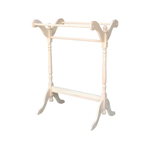 HomeStock Handcrafted Haven Quilt Rack Solid Hardwood with Butcher Block Surface 28.6 x 20.1 x 39.6 Easy Assembly Perfect for Organizing Quilts & Throws