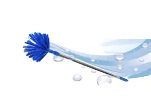 Boxoza Broom with Long Stainless Steel Rod and Extendable Cobweb Cleaner Stick Handle Brush