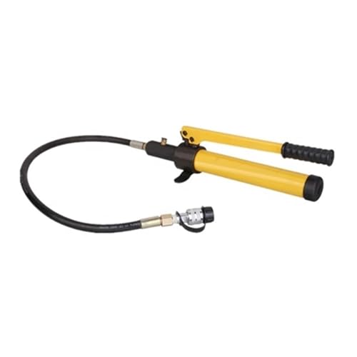 ATO Hydraulic Hand Pump, Durable Single Acting Hydraulic Hand Pump Oil Reservoir 450cc, 850 psi, Hand Operated Hydraulic Pump with Pressure Oil Gauge ?for Split Hydraulic Pliers, Short Hydraulic Jack
