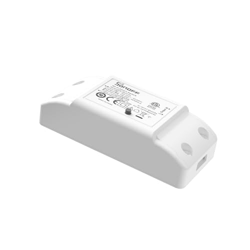 SONOFF Interruptor inteligente WiFi BASICR4 1pcs 10A 2400W, Modo Magic Switch, Control remoto eWeLink,compatible con Alexa, Google, IFTTT （Actualización iterativa de BASICR2）