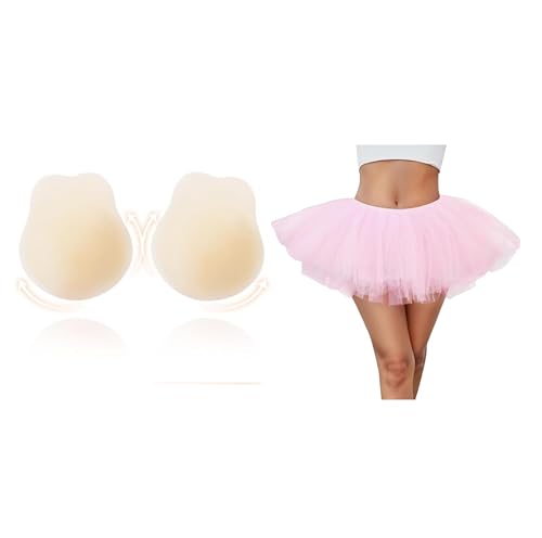 Invisible protection-dynamic skirt: Nipple cover-TuTu skirt set, beautifully free and shining.