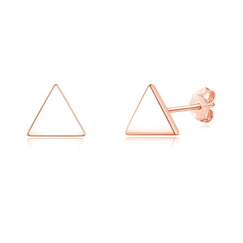 Cangall Ohrstecker Silber 925 Klein, 925 Sterling Silber Kreuz/Kreis/Dreieck Ohrstecker, Hypoallergen Flache Ohrringe Stecker, Unisex Schlafen Knorpel Damen Silber Ohrstecker für Mädchen Männer