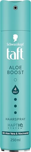 TAFT Haarspray Aloe Boost mit Aloe Vera-Komplex & Niacinamid Haltegrad 4 (250 ml) Styling Spray für alle Haartypen Haarspray ohne Silikone für langanhaltenden nicht klebrigen Halt