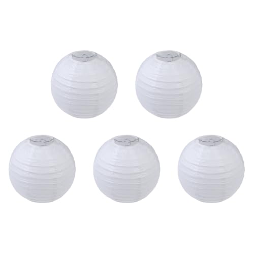 5Pcs 10cm Papier Lampions, Papier Lampions Lampenschirm Deko, Hängende...