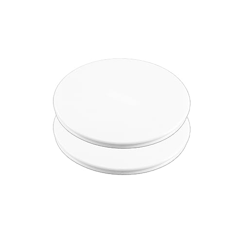 GVK ECO Lot de 2 couvercles de 20,5 cm de diamètre - Blanc - Convient pour saladiers et saladiers en verre de 20 cm de diamètre