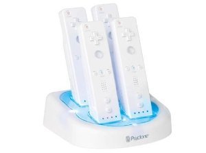 Psyclone Recharge Station for Nintendo Wii 4 Port With 4 Batteries