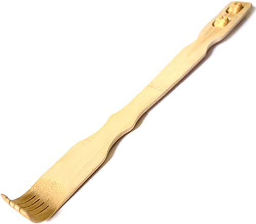 Bambus Holz Rückenkratzer und Körper Massagegerät - Geschenk für Sie und Ihn - perfekte Massage am Rücken Nacken Beine oder Fuß