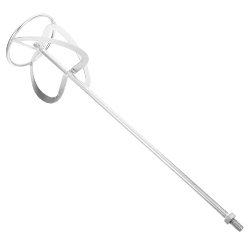 jojofuny varilla agitadora paleta mezcladora de cemento taladro mezclador pintura Mezclador de pintura varilla de agitación de pintura accesorio mezclador Acero galvanizado Silver
