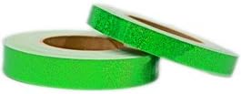 ホログラフィックスパンコールテープ 蛍光グリーン 3/4-inch rsqMfg-1