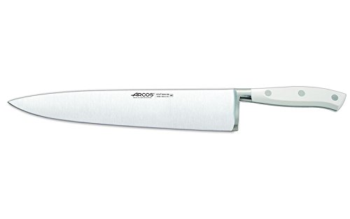 Arcos Serie Riviera Blanc - Cuchillo Cocinero - Hoja de Acero Inoxidable Forjado NITRUM 300 mm - Mango de Polioximetileno (POM) Color Blanco