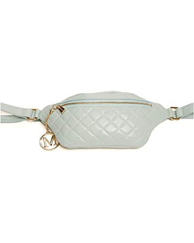 Sac banane Marciano Guess d'exception en cuir noble bleu pastel
