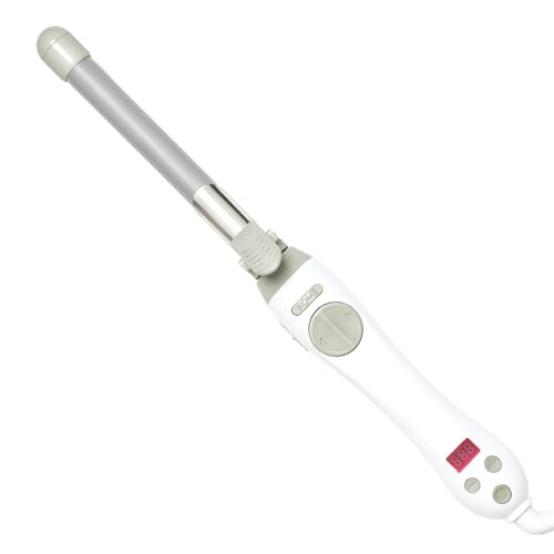 The Beachwaver Co. Beachwaver S.75 Rotating Curling Iron - White | Automatic 0.75 Inch Ceramic Curling Iron | Auto-Shut Off Home Button Travel-Friendly Dual Voltage | S-Series (DV1139)