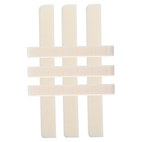 VANZACK 3 Pairs String Guitar Bridge Saddle and Nut Natural Bone for Acoustic Classical Guitars Enhances Sound Quality Easy Installation Durable Protective Accessory