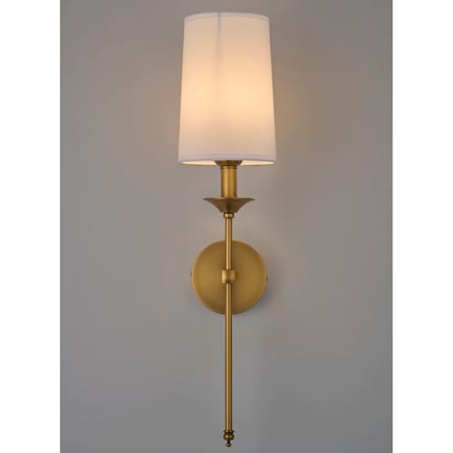 Image of PASSICA DECOR Wall Sconce Set of 2 Hardwired Vintage Antique Brass Sconce Candle Wall Light for Bedroom Living Room Vanity Farmhouse Bathroom Hallway
