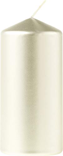 Preisvergleich Produktbild Stumpenkerze metallic perlmutt 110 x 60 mm