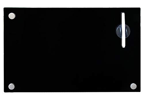 Tableau Magnétique en Verre Conseil Tableau Noir Incl. Accessoires 60x40cm V2Aox Cover