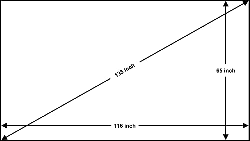 Image of BIG VUE 1 Cm Edge 133 Inches Grey Material Fixed Frame Projector Screen 16:9 Diagonal Active 3D 4K Ultra Hd Projector Screen (133 Inch, Grey)